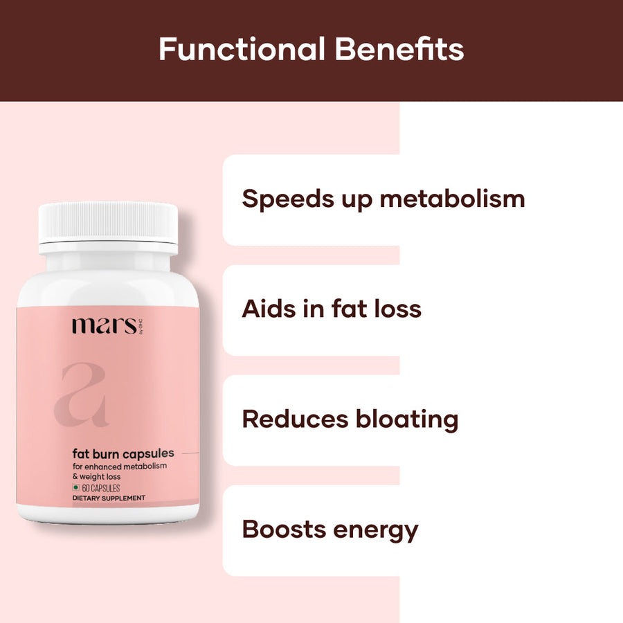 Mars Fat Burn Capsules : Powered With Psyllium Husk, Moringa & Dandelion Root