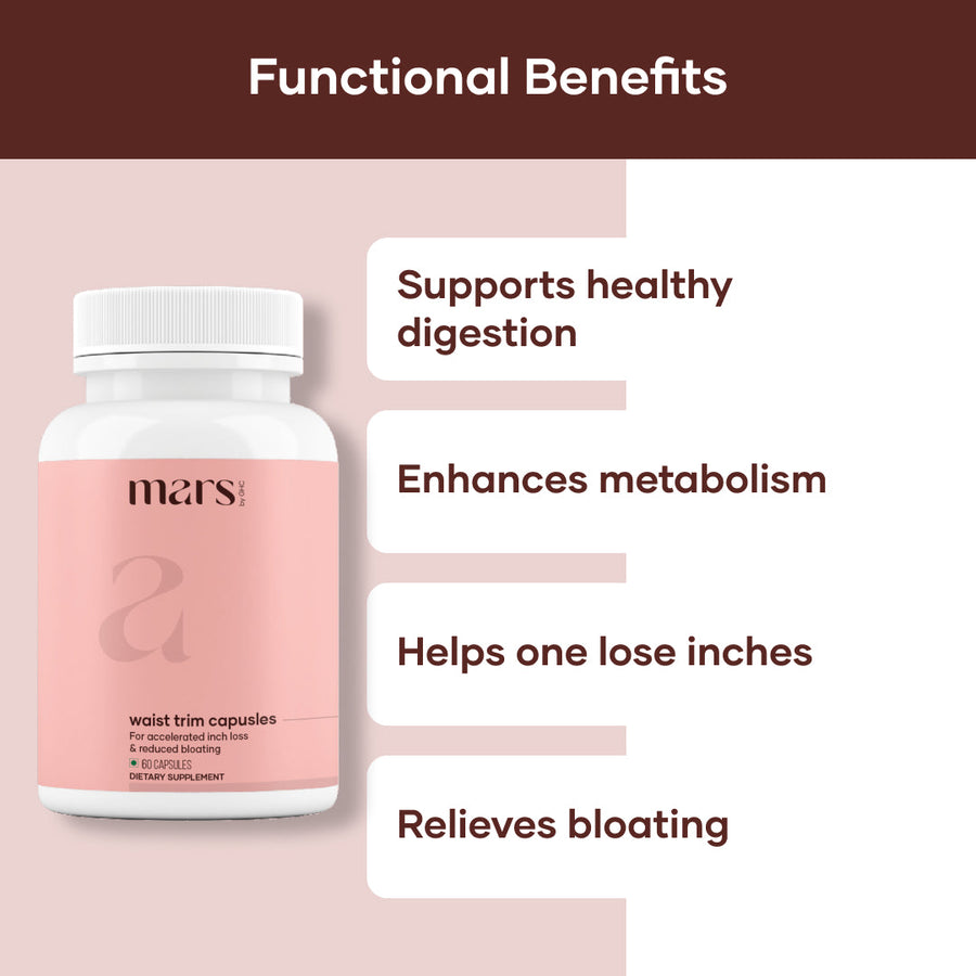 Mars Waist Trim Capsules : Powered With Magnesium Citrate, Bentonite Clay & Triphala