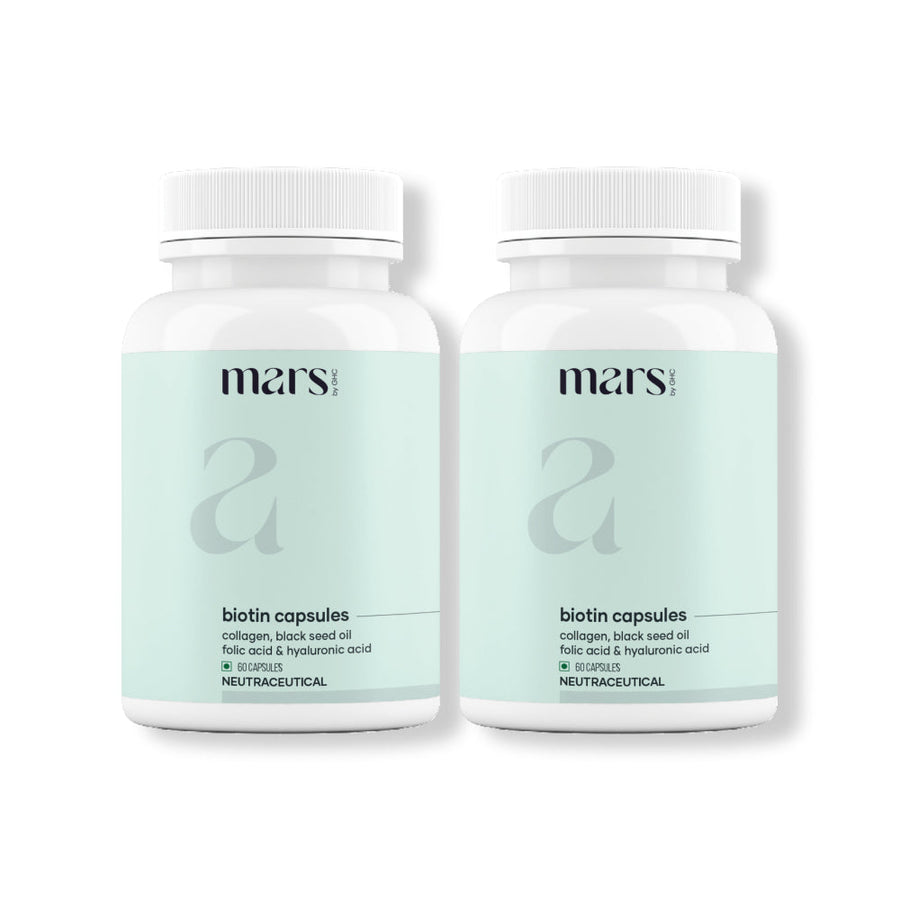 Mars Hair Growth Capsules: Powered with Biotin, Collagen, Black Seed Oil & Folic Acid