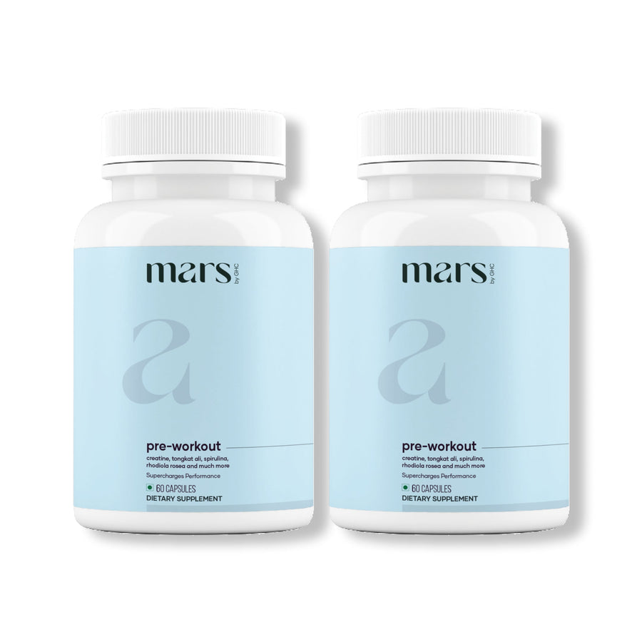 Mars Pre-Workout Capsules : Powered With Creatine, Tongkat Ali & Spirulina