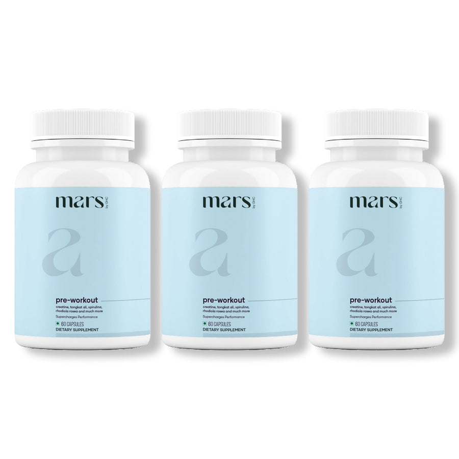 Mars Pre-Workout Capsules : Powered With Creatine, Tongkat Ali & Spirulina